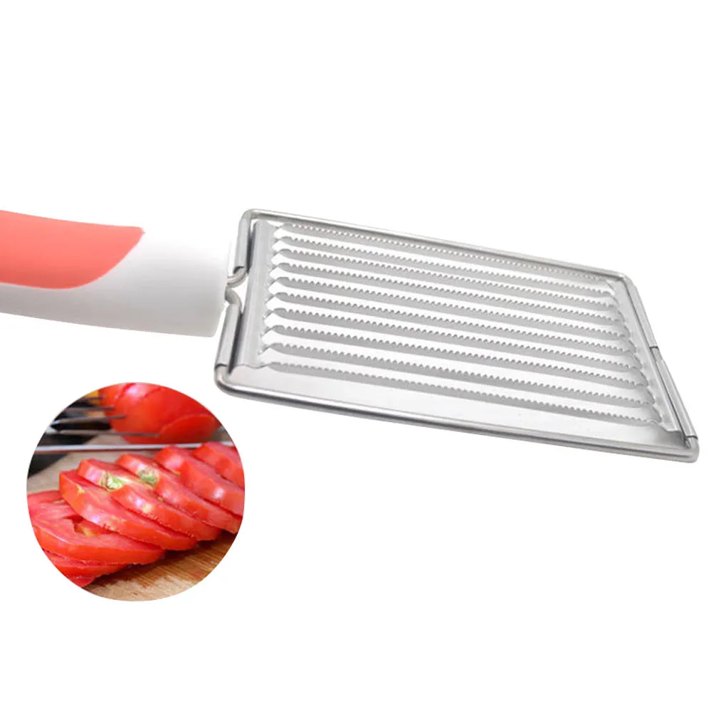 

Tomato Slicer with Handle Vegetables Potato Slicing Tool with Hanging Hole Cooking Household Kitchen Restaurant