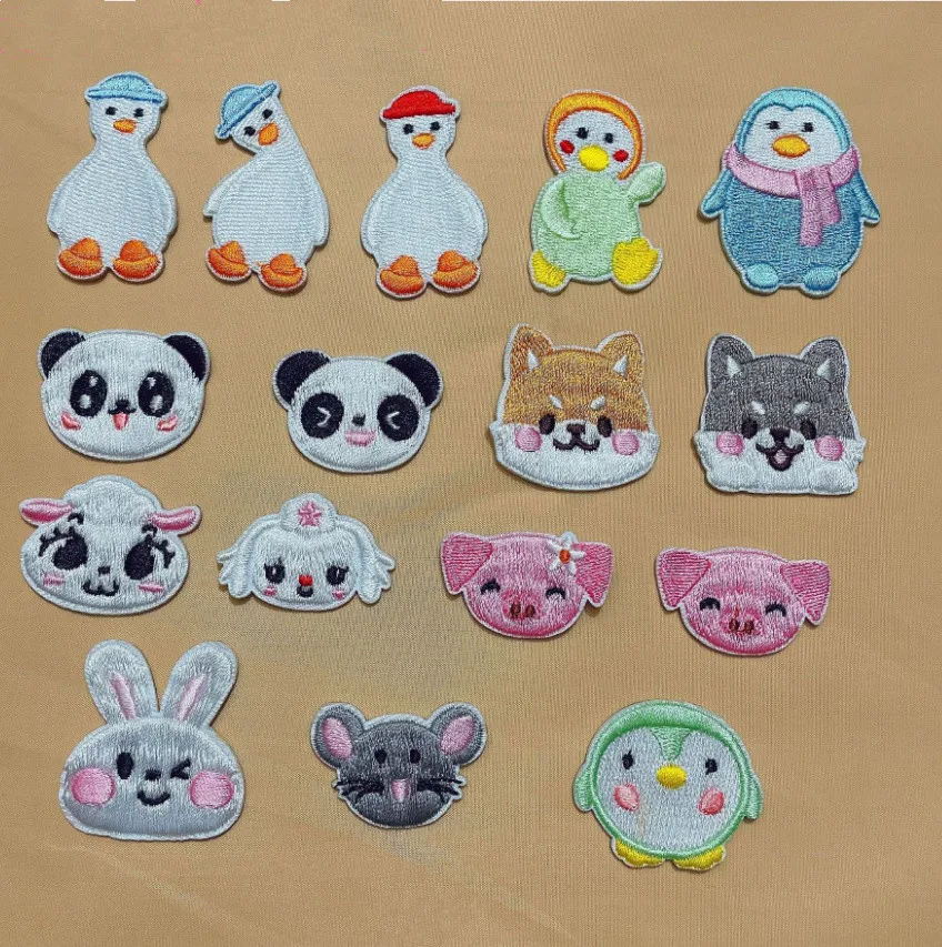 10 шт. железная палочка с животными свиньей уткой вышитая нашивка одежда шляпа