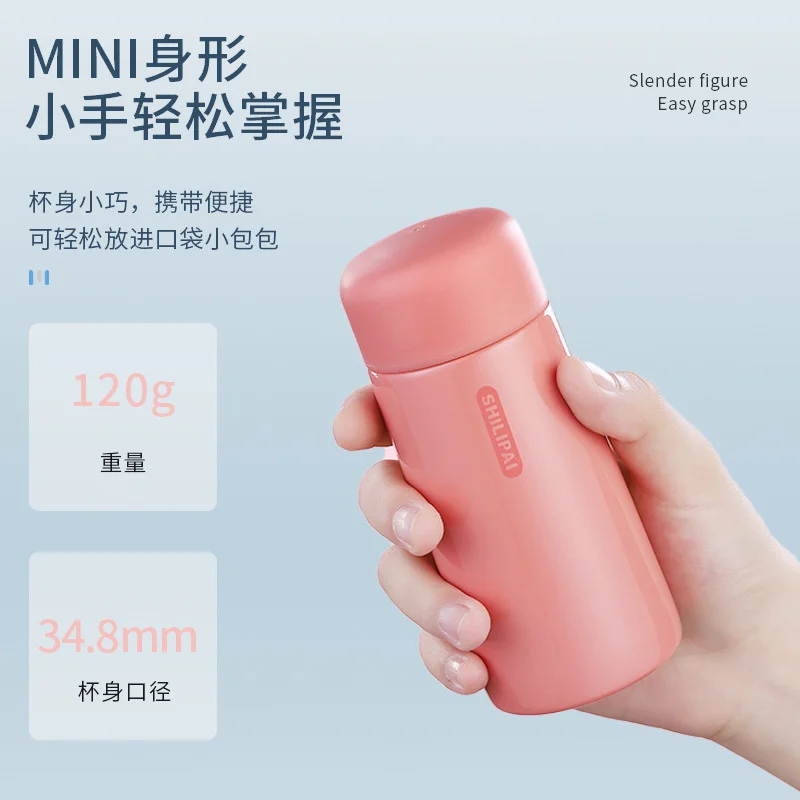 

Convenient 100 Mini 304 Stainless Steel Thermos Cup Female 150ml Middle School Students Small Capacity Ins Water Cup Set Gift