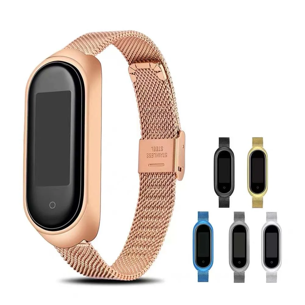 

Strap For Xiaomi Mi Band 6 5 4 3 Stainless Steel Metal Bracelet For MiBand 6 5 Watchbands Replacement Strap For Xiaomi MI Band 6