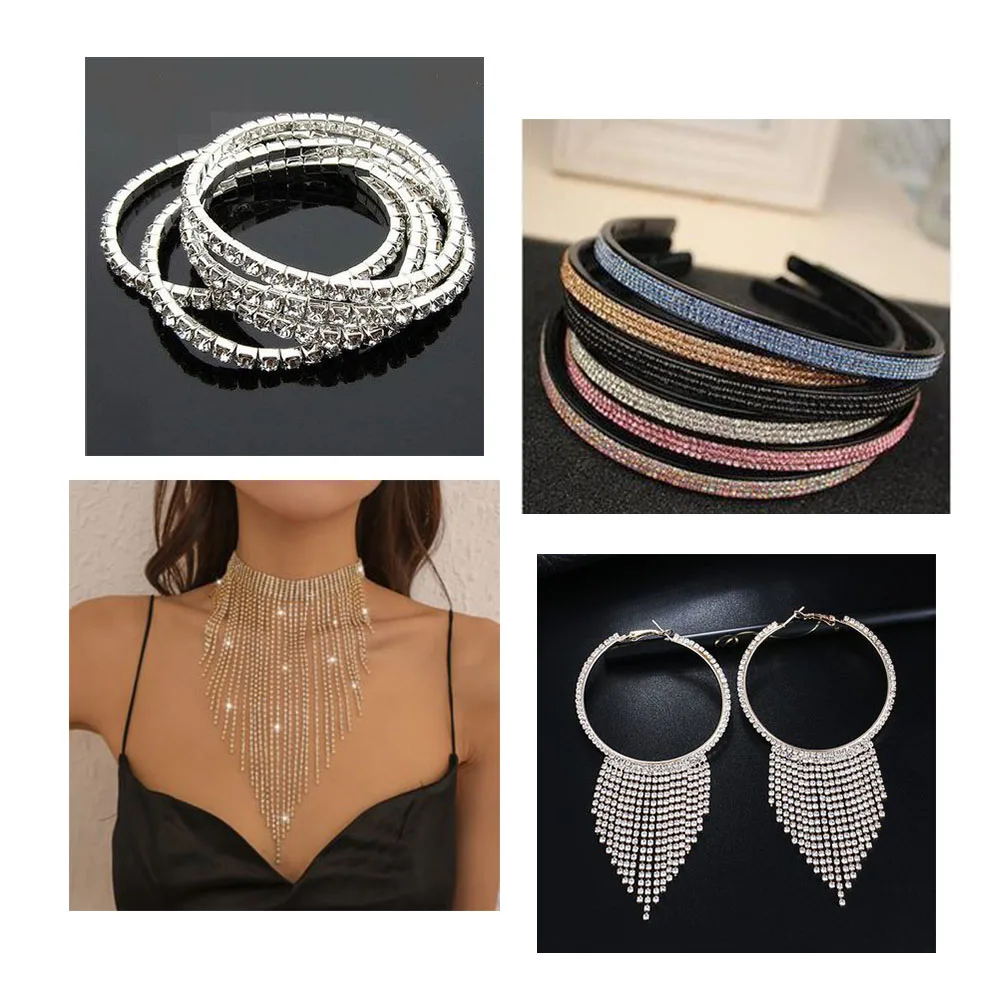 Декоративная цепочка для свадебного платья с золотистым основанием