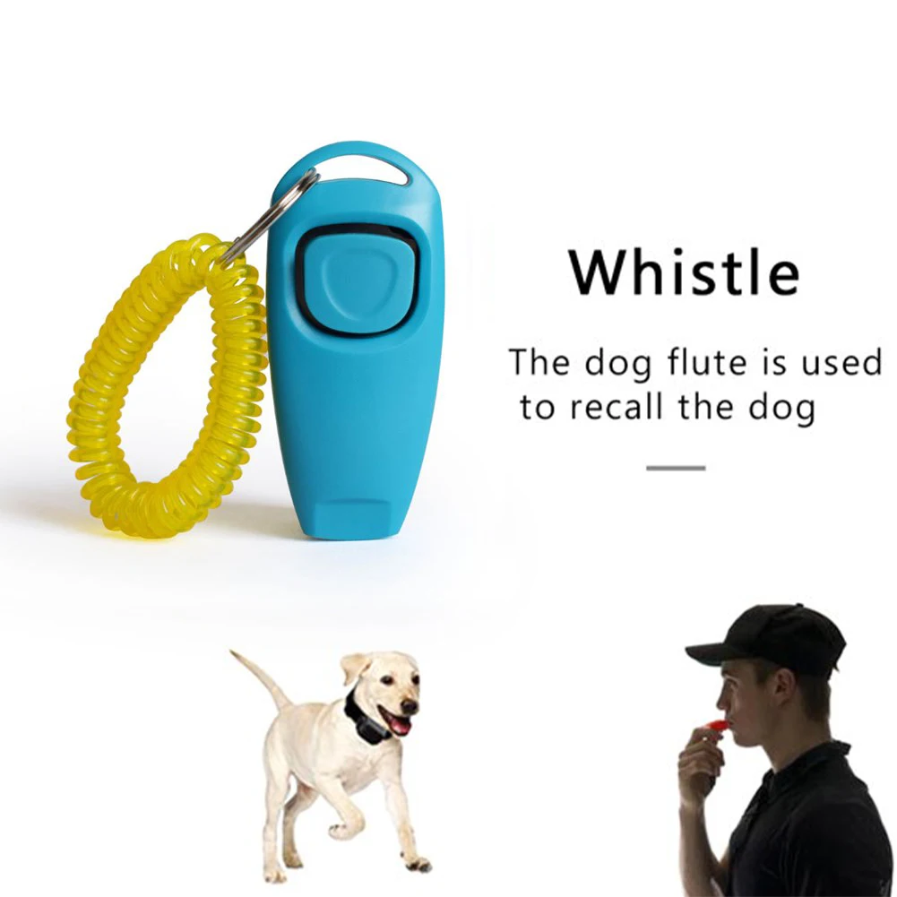 

2pcs 2 In 1 Pet Dog Training Whistle Clicker Pet Trainer Click Puppy Aid Guide Obedience Pet Equipment Supplie