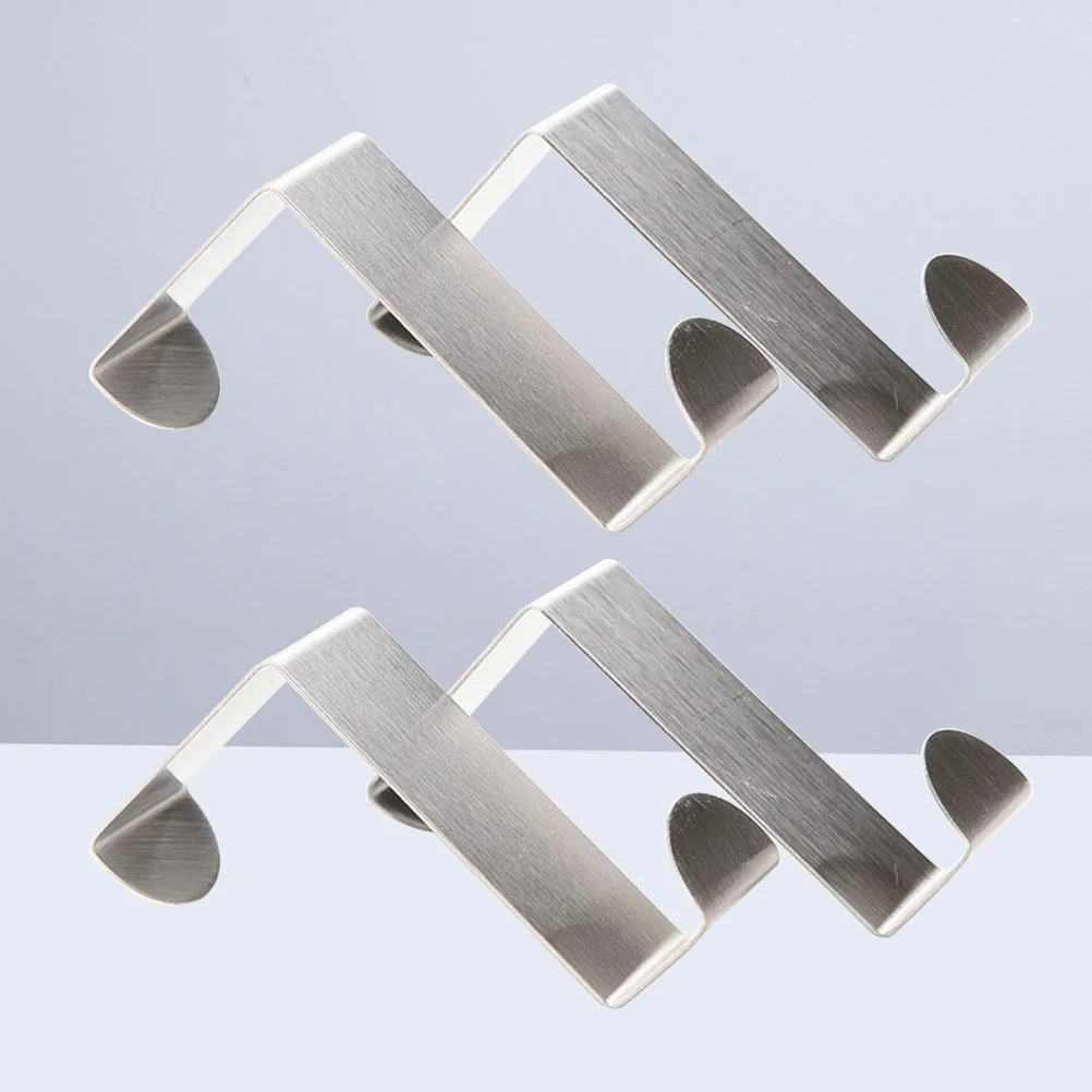 

4pcs Over the Door Z Hooks Hanging Door Hooks Single Reversible Coat Towel Clothes Hook Hangers for Bedroom Kitchen Entryway
