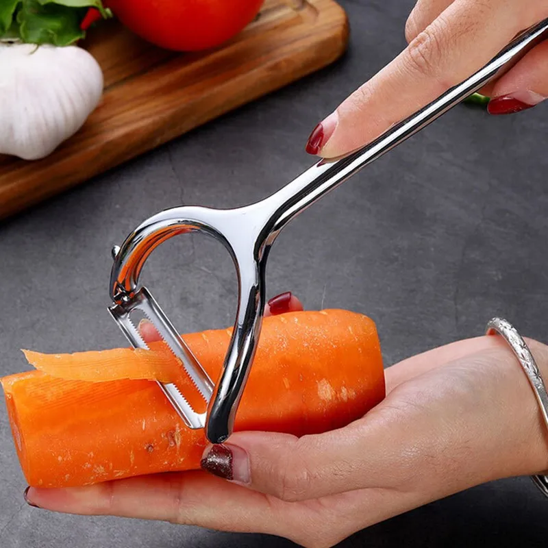 

Нож для чистки картофеля, моркови, из цинкового сплава, бытовой строгальный нож, скребок для картофеля, многофункциональный нож для фруктов,...