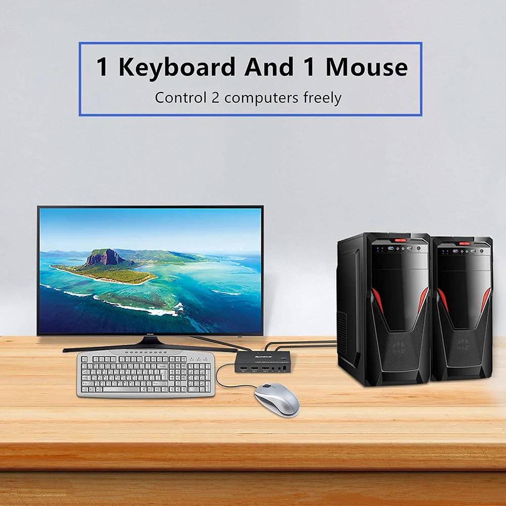 

USB KVM переключатель подключи и работай USB клавиатура мышь KVM переключатель USB Компьютерный мониторинг для ПК компьютерный принтер клавиатура...