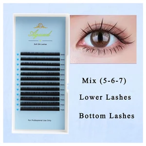 Imported AGUUD Bottom Lashes 5 6 7 8mm B/C Curl Short Natural Faux Mink Individual Eyelash Extension Lower Ey