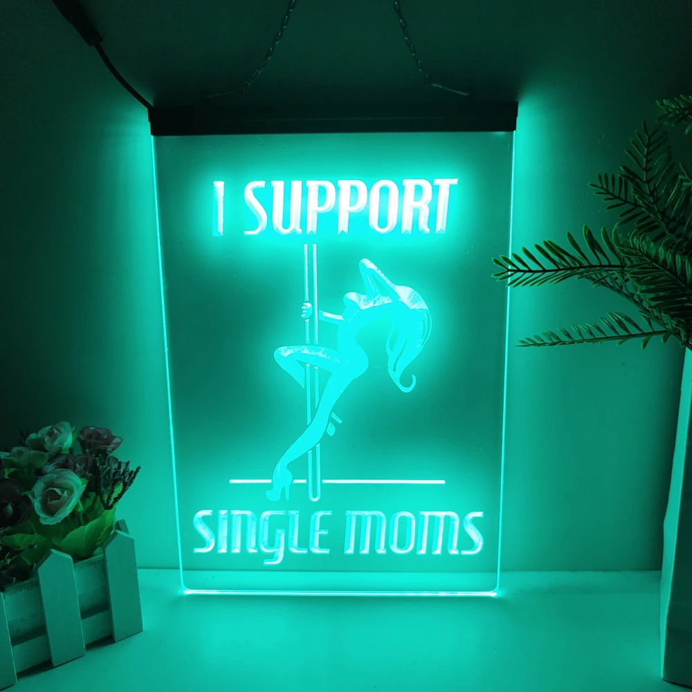 Экзотическая светодиодсветодиодный неоновая вывеска для танцев Поддержка