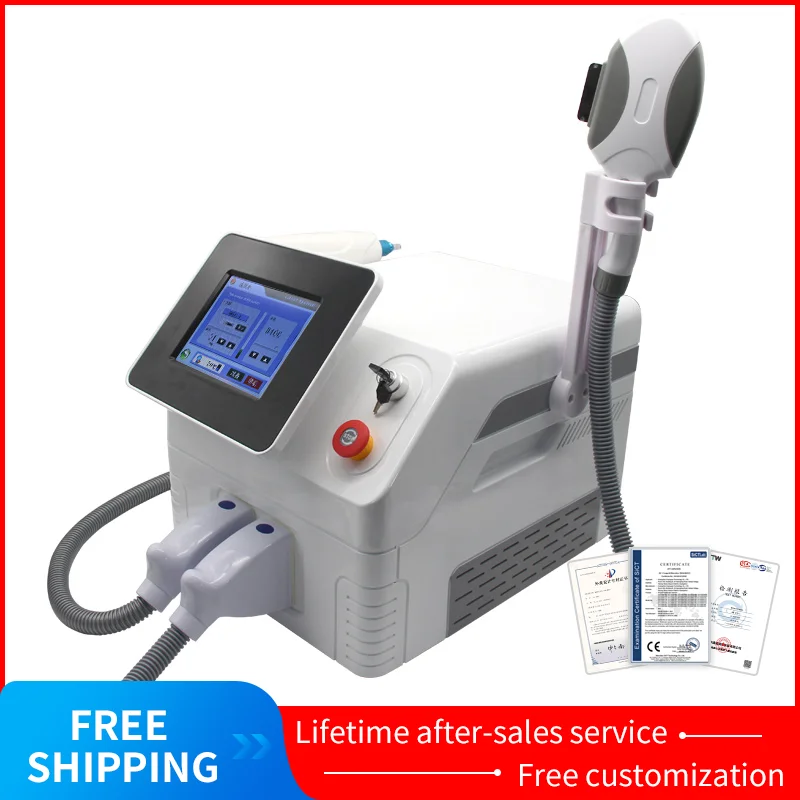 

Laser Eyebrow Washing Machine And OPT 2IN1 Remove Tattoo Freckle Whitening Rejuvenating Hair Remover ND YAG Skin Care Beauty