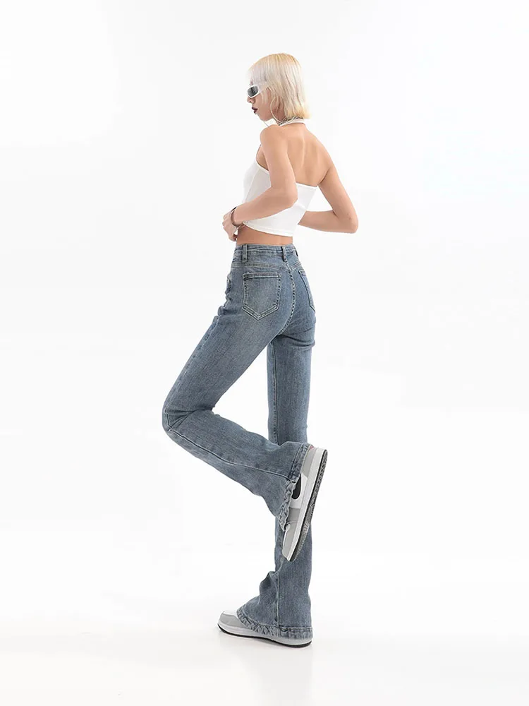 Повседневные модные прямые облегающие Женские джинсы джинсовые штаны в стиле