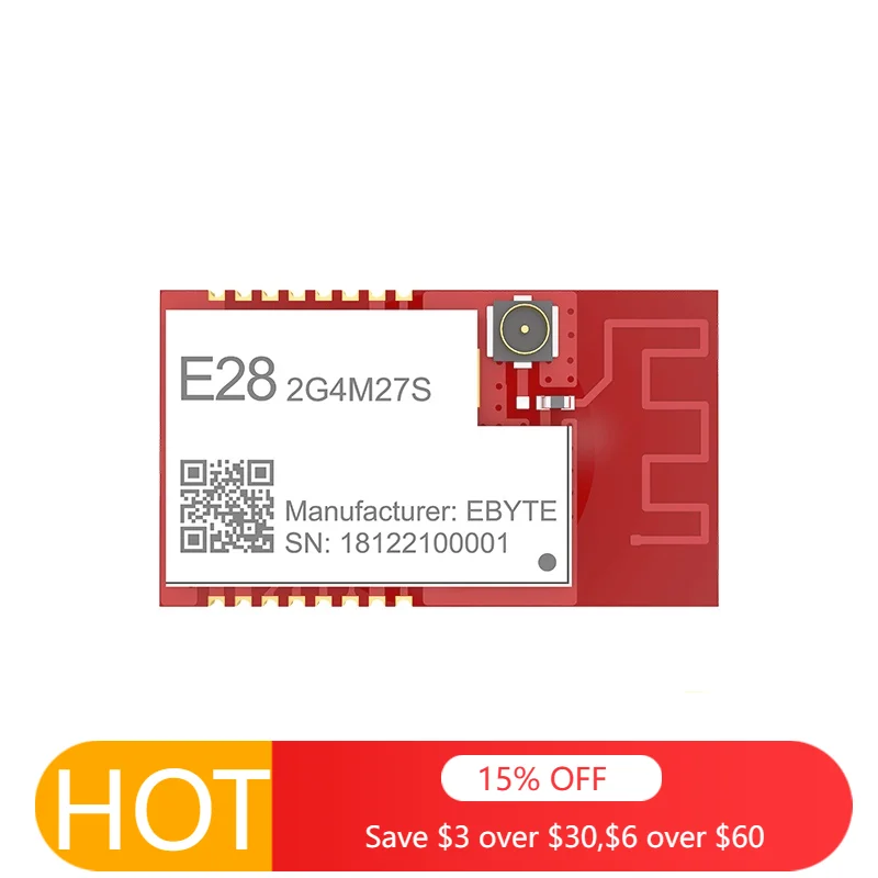 

SX1280 Wireless LoRa 2.4GHz RF Transceiver 27dBm E28-2G4M27S SPI BLE Transmitter Receiver DIY Logical Module Smart Home IoT