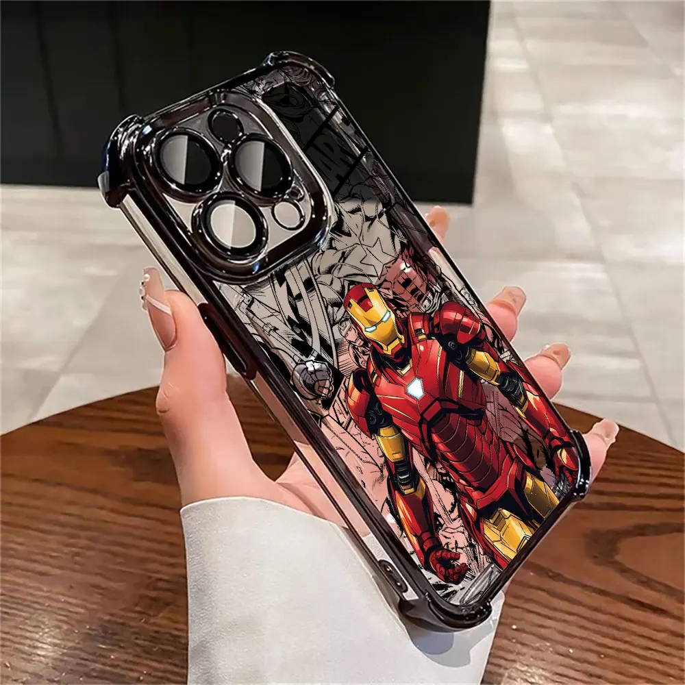 Фото Роскошный силиконовый чехол Iron Spider Man Captain America для iPhone 17E, 17, 16 Pro, 15, 14, 13, 12, 11 Pro Max, 17 Air, 16 E Plus №5