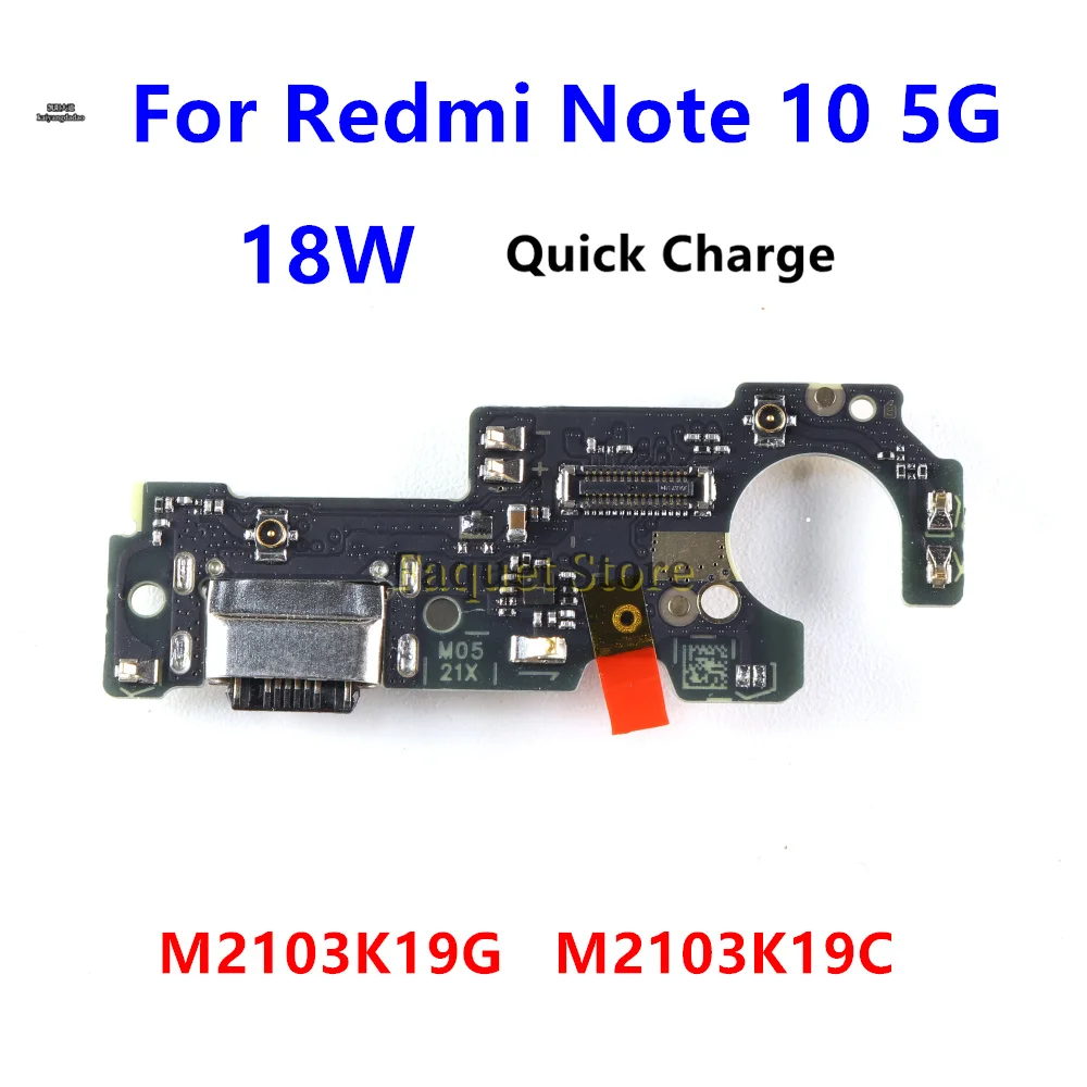 Фото 18 Вт USB-порт для зарядки, разъем для док-станции, зарядная плата, гибкий кабель для Xiaomi Redmi Note 10 5G, зарядная плата M2103K19G №1