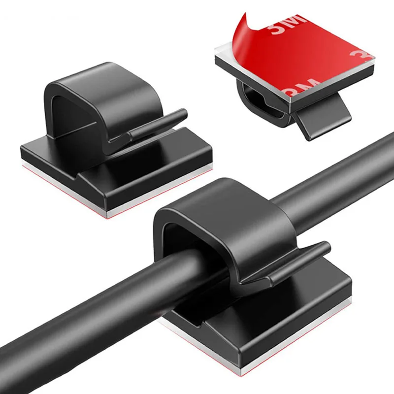 

10pcs Self-adhesive Cable Organizer Management Car Cable Winder Wire Holder clips for Mouse USB Charging Headphone Wire Holder