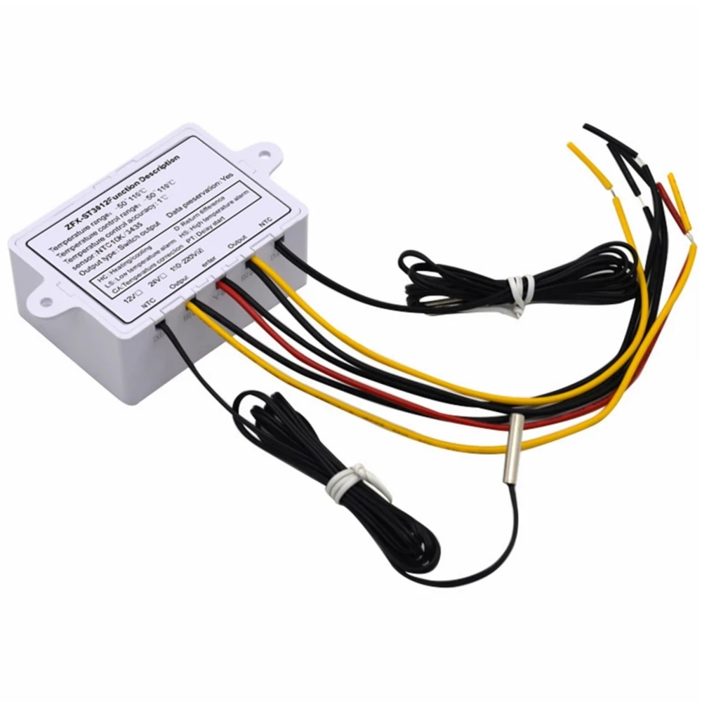 Цифровой термостат с двойным датчиком температуры 220 В 12 24 переменного тока -