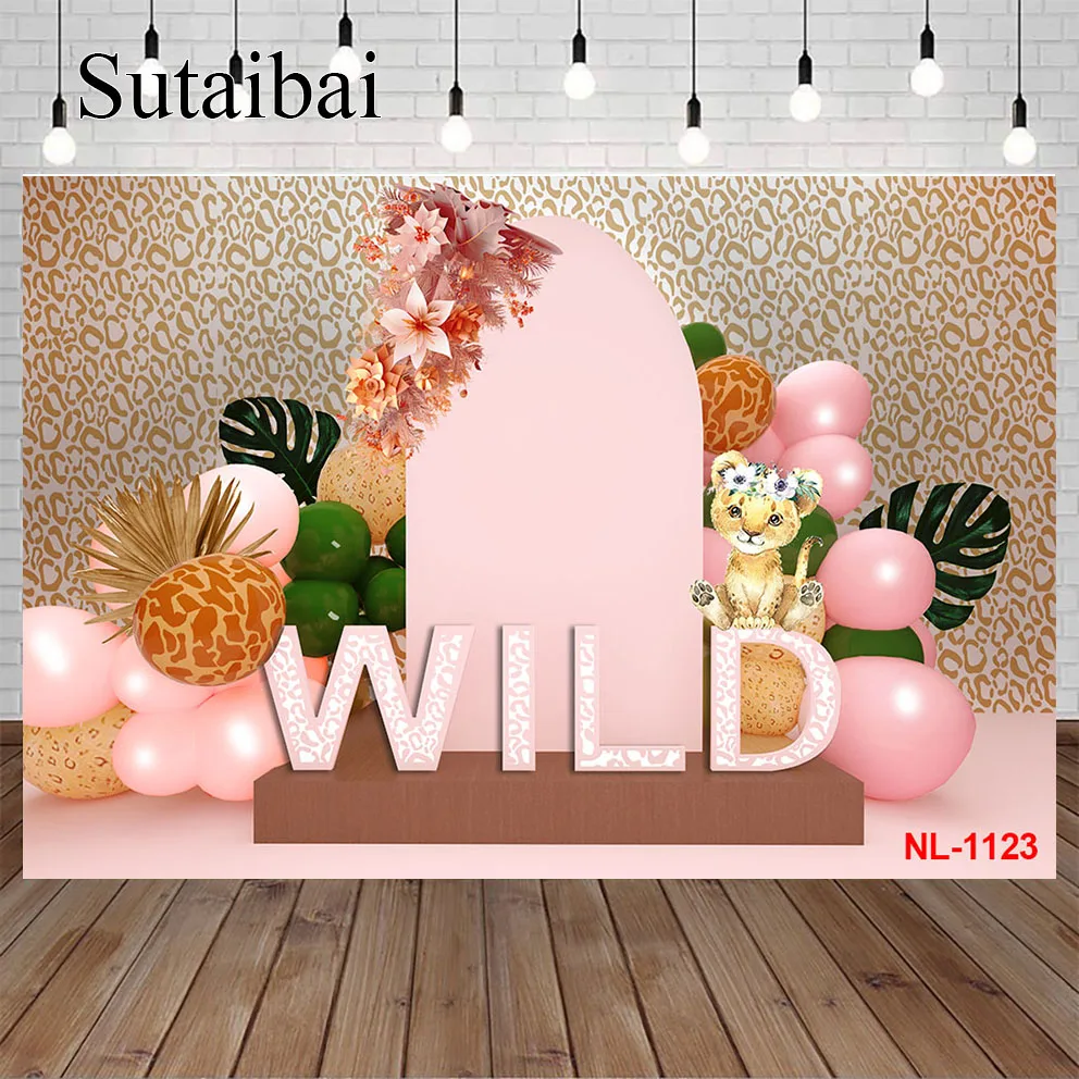 

Jungle Safari Wild One Backdrop Photography Animal Baby Shower Birthday Party Decor Background Photocall Photo Photographic Prop