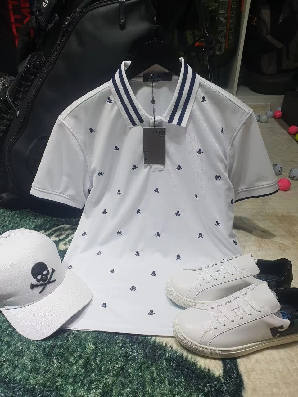 

Мужская быстросохнущая футболка с короткими рукавами и отложным воротником