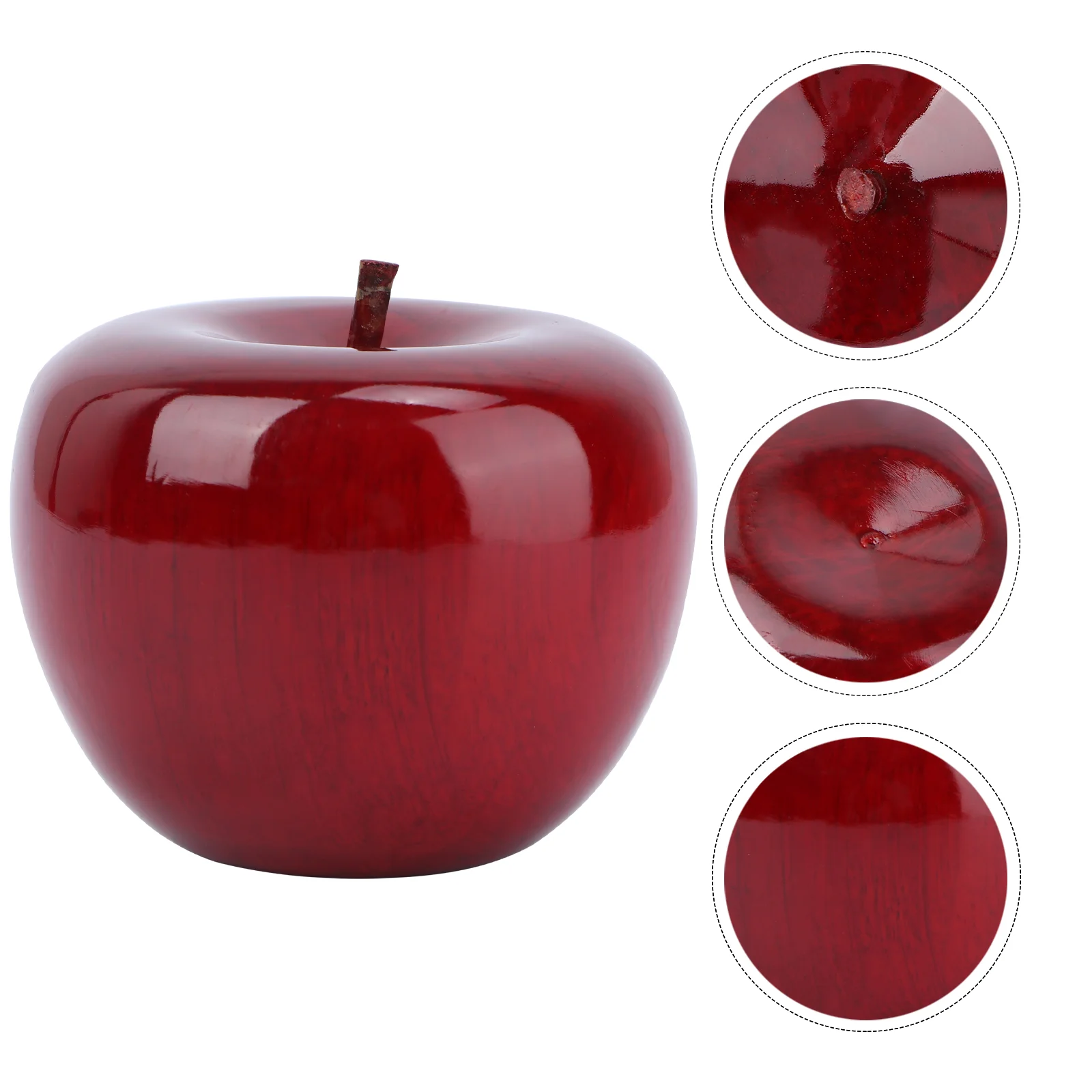 

Christmas Ornament Apple Desktop Decoration Fruit Craft Model Wooden Sandalwood Decor Festival Artificial Apples Figurine