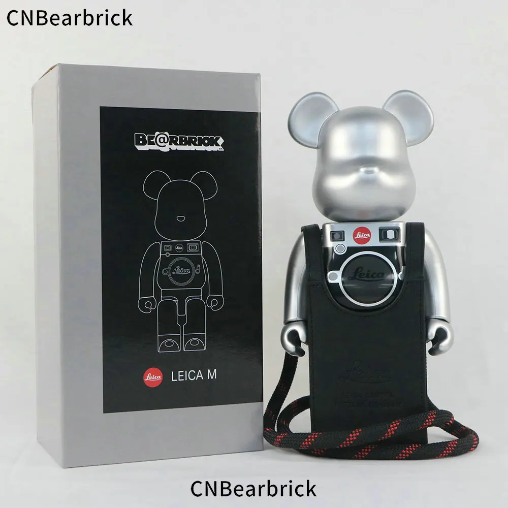 

Игрушечная фигурка Bearbrick, модель камеры из лайкры, строительный блок, медведь 100%, 7 см/400%, 28 см/1000% дюйма, 70 см, искусственная кукла, орнамент