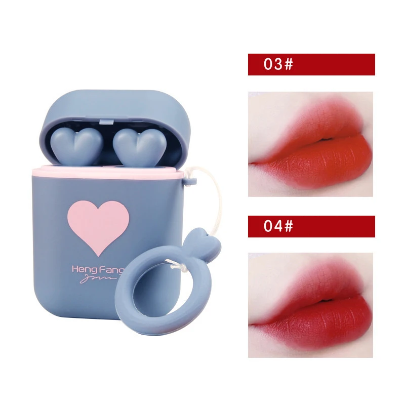

Гладкий бархатный матовый текстурный блеск для губ, доступно 2 цвета, помада, стойкий Макияж для губ, набор гарнитуры, изысканная косметика