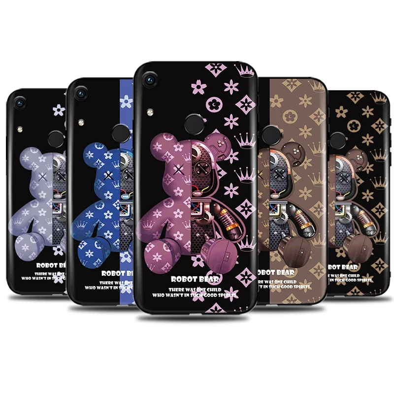 

Luxury Mechanical Bear Phone Case For Huawei Honor 8A Ultra-Thin Black Funda Carcasa Back Bumper