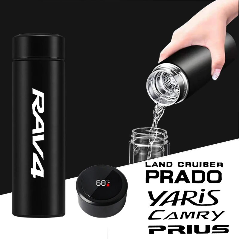 

For TOYOTA AVENSIS CAMRY FORTUNER HILUX PRADO PRIUS RAV4 YARIS COROLLA Car Accessories Stainless Steel Thermos Cup Coffee Cup