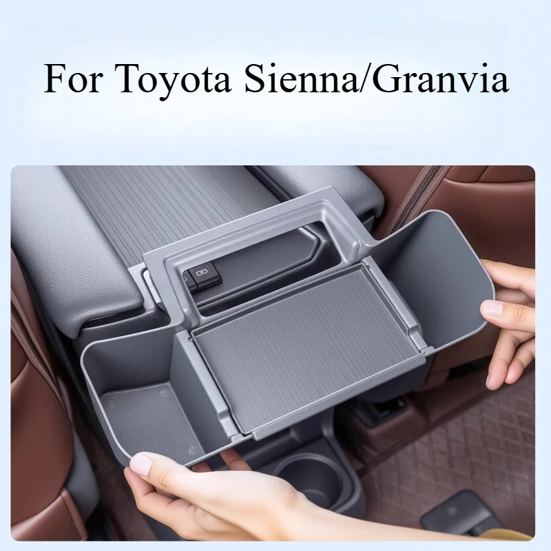 Фото Для Toyota Sienna/Granvia задний ящик для хранения подлокотник коробка подвесные принадлежности для салфеток укладка уборка автомобилей аксессуары для интерьера №1