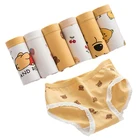 6 шт., женские хлопковые трусы, с мультяшным принтом