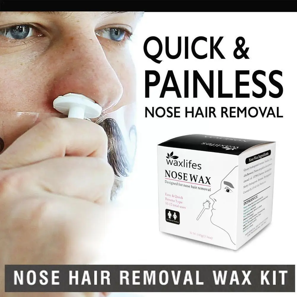 

Sdotter 100g Nose Ear Hair Removal Wax Kit Painless & Easy Portable Hair Removel Tools Waxing Lightweight Nasal Mens P9F9