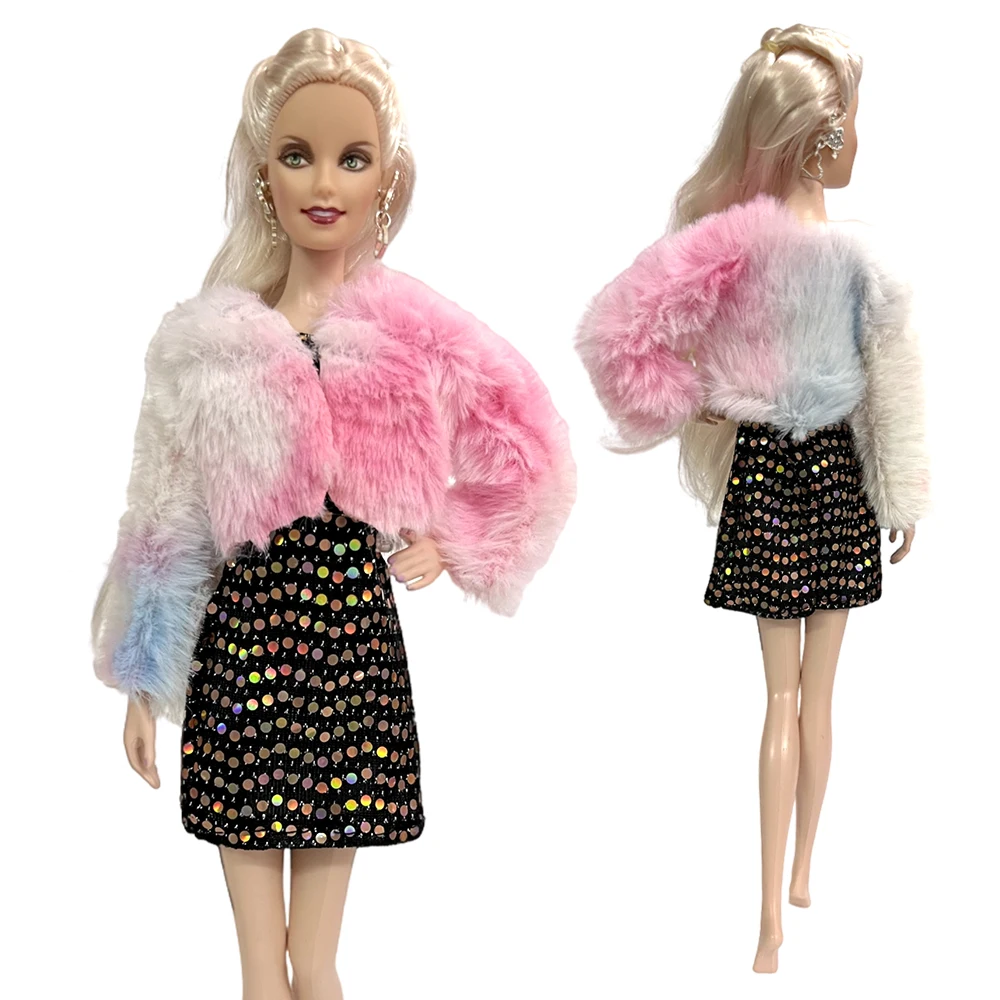 NK 1 Set Casual Outfits For 1/6 Doll Fashion Shawl+ Black Skirt Barbie Clothes Modern Costume Dolls Accessories Toy - купить по