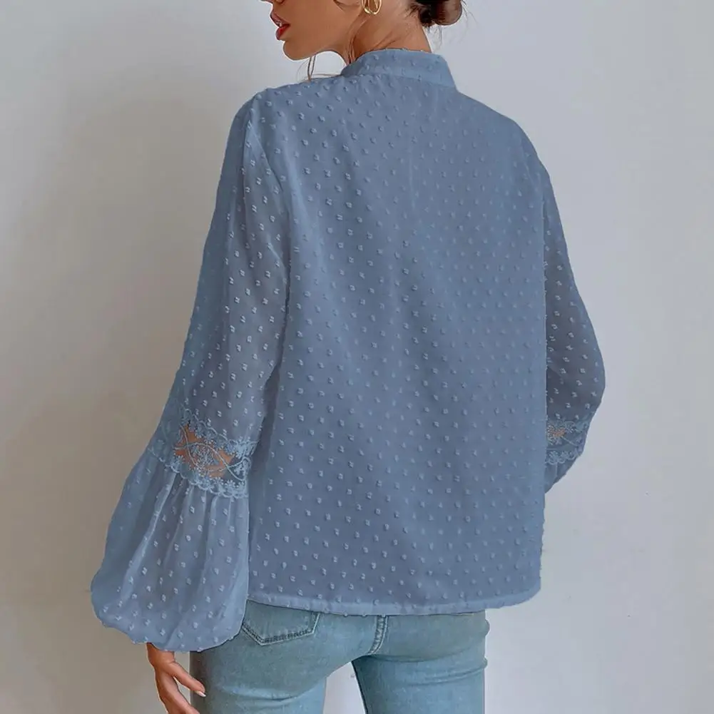 

Shrinkable Cuffs Breathable Female Elegant Chic Casual Shirts Top Streetwear