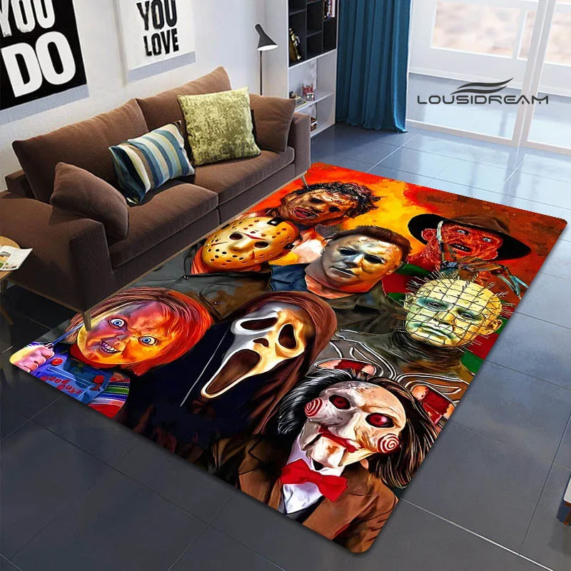 3D ковер с принтом из фильма ужасов для гостиной спальни нескользящий дверной