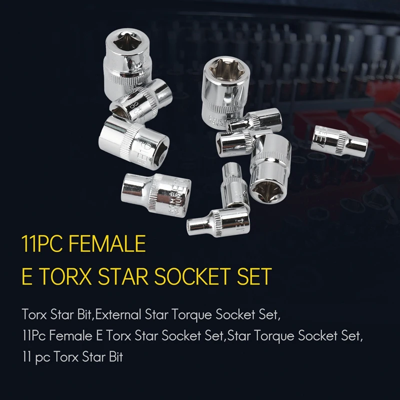 11 шт. набор гнездовых направляющих E Torx