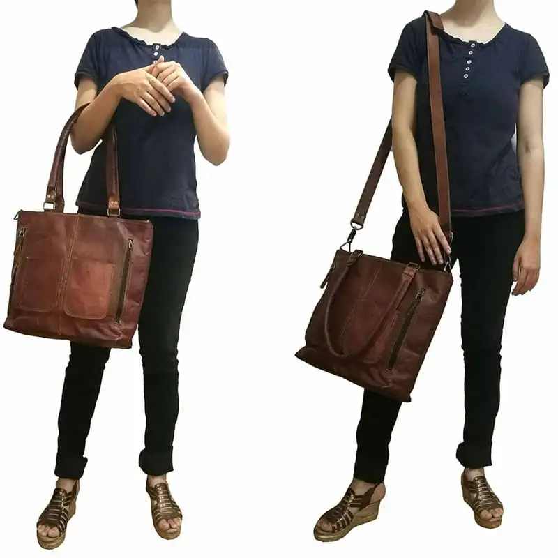 

Luxury Leather Luxury Genuine Leather Cross-body Business Tote Shopping Handbag Shoulder Bag: Perfect for Professional Activitie