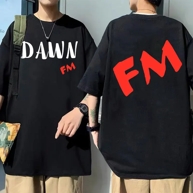 

Dawn FM The Weeknd T-shirts Short Sleeve Regular Unisex Casual Loose Tshirt Men's Hip Hop Y2k T Shirt Man Pure Cotton Black Tees