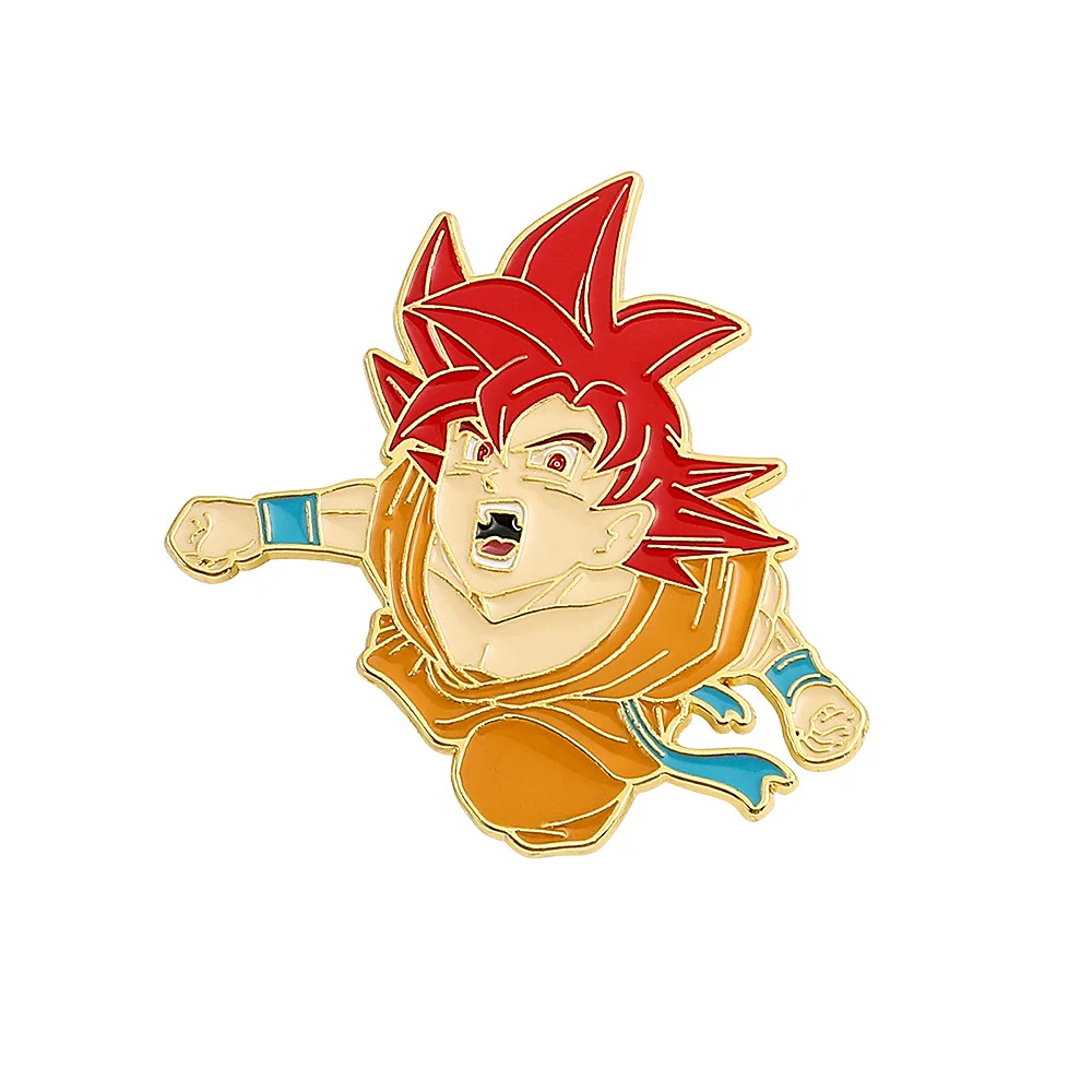 

Anime DRAGON BALL Super Saiyan Son Goku Kakarotto Cosplay Props Metal Badge Pin Alloy Brooch Accessories