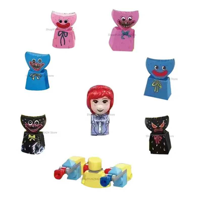 

8Pcs Huggy Wuggy Poppy Playtime Set Building Blocks 13869 Bobby Game Time Mini Action Toy Figures Building Blocks Gift Toy