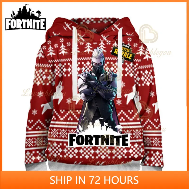 

Men Women Boys Girls 3D Hoodie Sweatshirt Fortnite Victory Cartoon Tops Teen Clothes Kids Hero Game Streetwear Sudaderas Tops