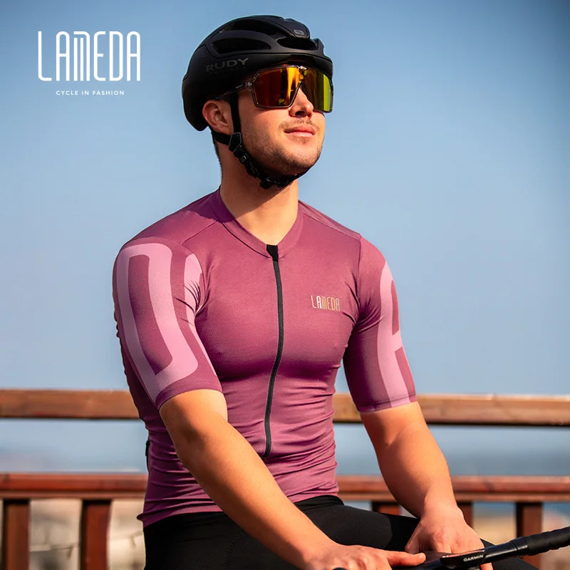 LAMEDA Summer Bicycle Jersey Man Pro Mountain Bike Clothes Cycling Maillot Roadbike Uniform T-shirt for Men Half Sleeved Shirts