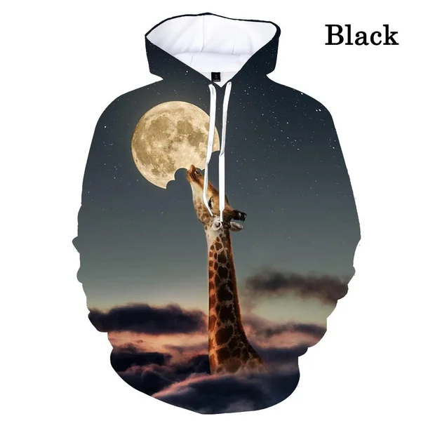 

2022 Autumn and Winter Sweatshirts Pullover 3d Moon Dolphin Print Hoodie Men&women Unisex Cool Fashion Long-sleeved Hoodies