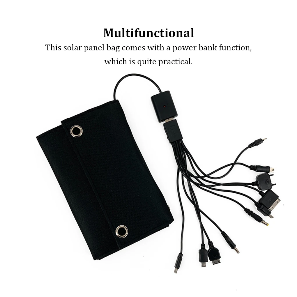 

Charging Deck Solar Panel Power Bank Hiking Supplies Multifunctional