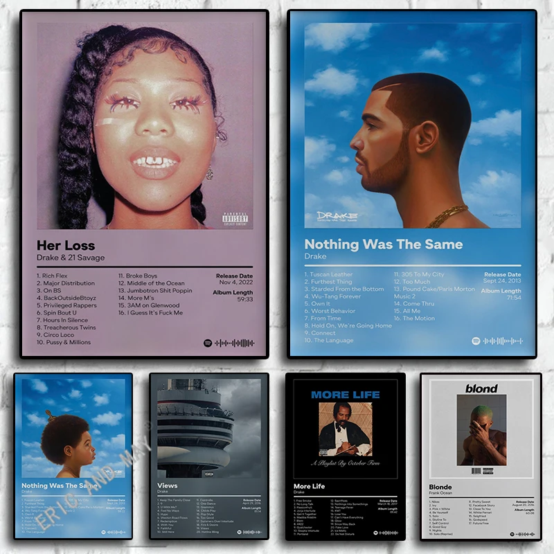 Альбом поп, рэп Обложка музыка дракон постер эстетический Рэпер Хип-Хоп рок ничто не было той же потеря холст стена Декор для дома комнаты