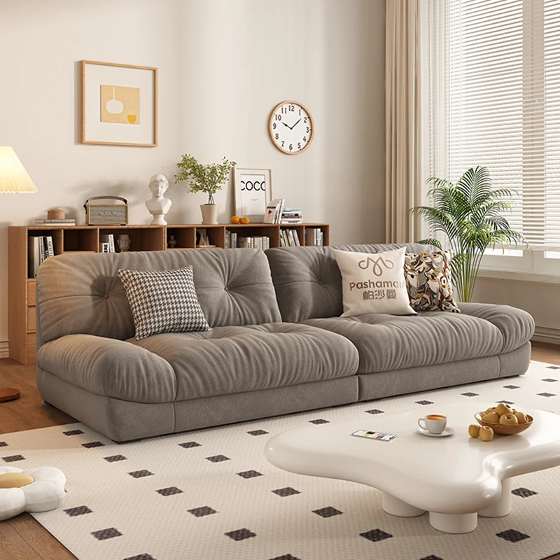 Белый большой диван для гостиной Минималистичная спальня простая гостиная