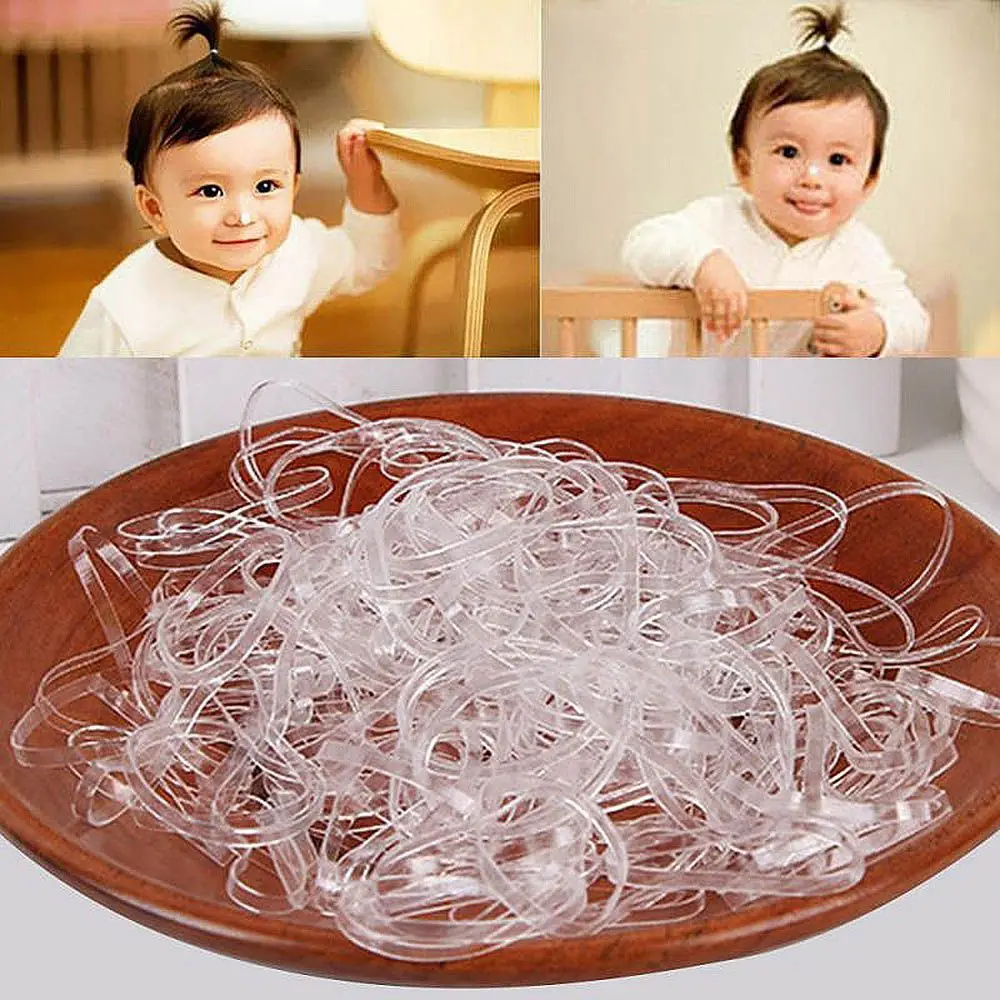 

Girls Elastic Women 500 Pcs Hair Ties Ropes Rubber Hair Band Ponytail Holder