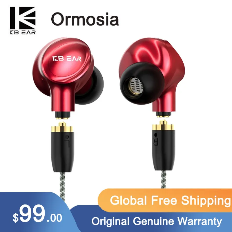 

Наушники-вкладыши KBEAR Ormosia, проводные наушники с монитором, 10 мм