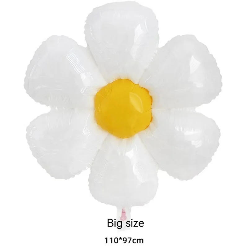 Daisy Aluminum Film Balloon Baby Birthday Props White Flowers Sunflower Wholesale Decorate Background  Lovely Klock  New Summer