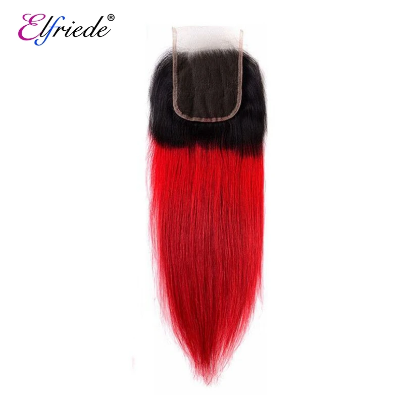 Elfriede # T1B/красные прямые цветные волосы с эффектом омбре искусственные