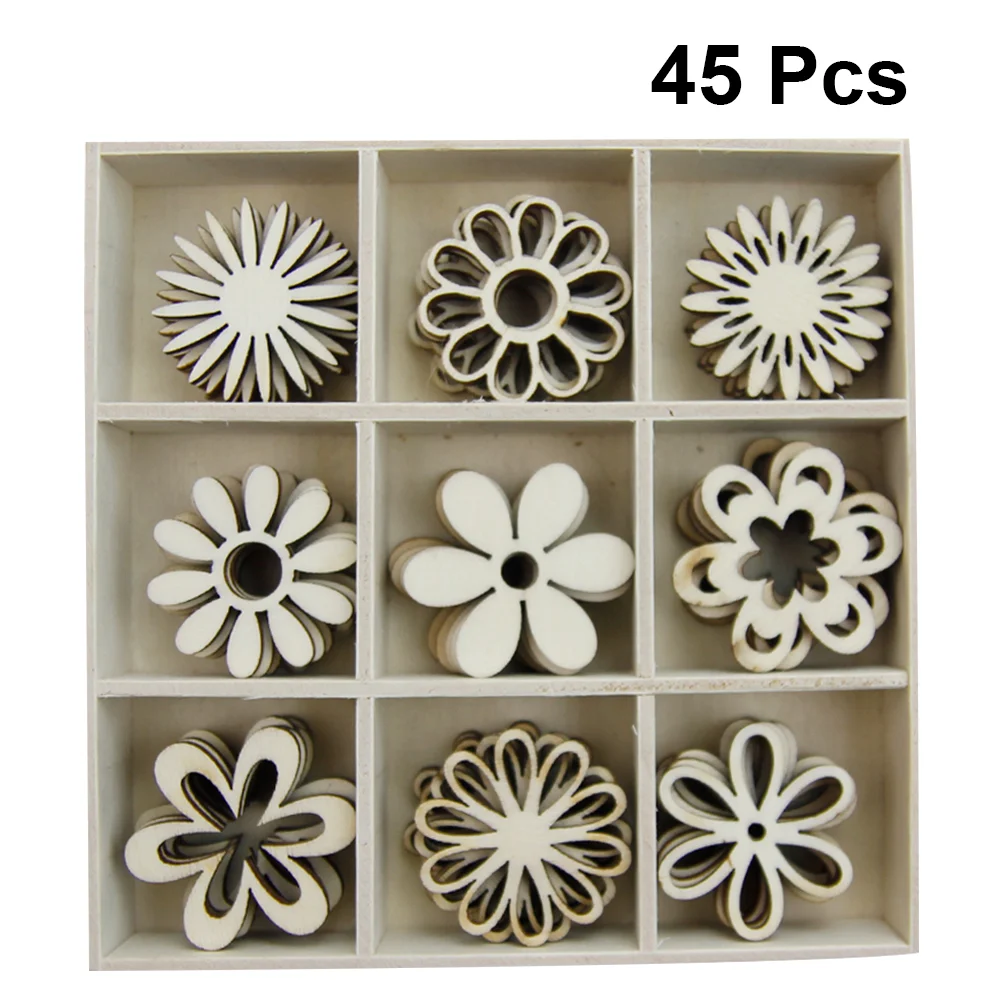 

Wood Wooden Unfinished Cutout Flower Pieces Crafts Diy Flowers Blank Set Blannk Floral Cutouts Embellishments Hanging Ornament