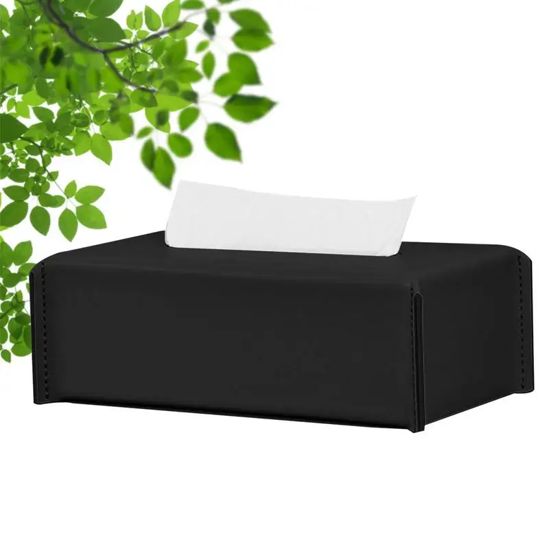 

Wet Wipes Dispenser Box Leather Wipes Holder Case Cover Portable Tissue Paper Holder Rectangular Desktop Leather Tissue Box