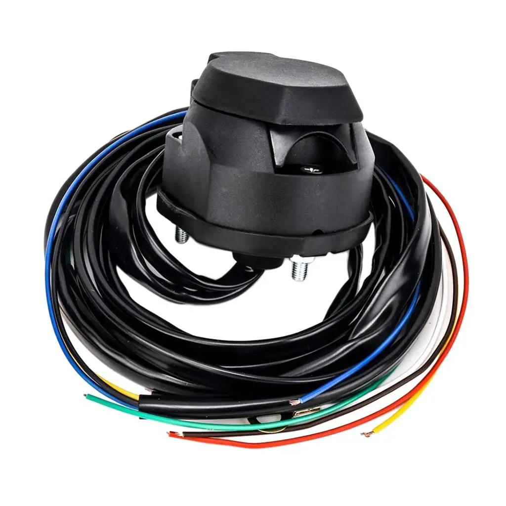 

7 Pin Trailer Plug And Socket with Extension Cable 1.5m Connector Truck