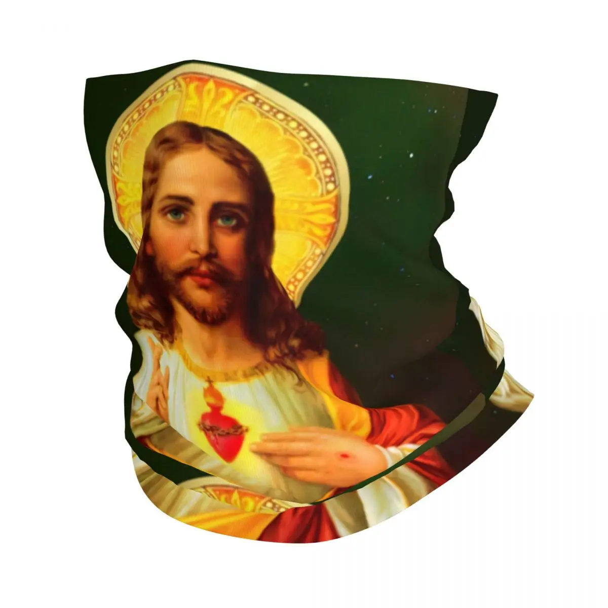 

Sacred Heart Of Jesus Catholic Winter Headband Neck Warmer Men Women Ski Running Tube Scarf Christian Faith Face Bandana Gaiter